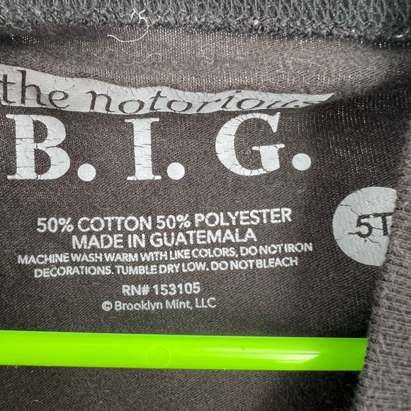Notorious BIG Biggie Baby Graphic Tee Size 5T - Picture 3 of 3